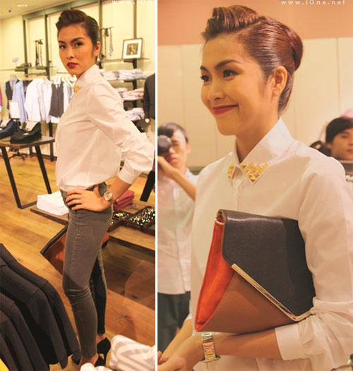 H&agrave; Tăng "đọ" style menswear với H&agrave; Hồ, Thanh Hằng 4