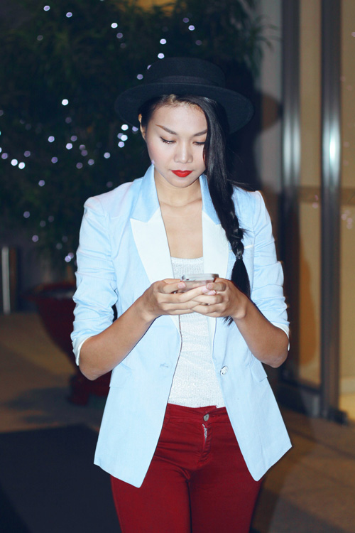 H&agrave; Tăng "đọ" style menswear với H&agrave; Hồ, Thanh Hằng 2