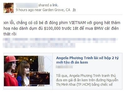 Tóc Tiên 'ngứa mắt' vì Phương Trinh khoe xế tiền tỷ 1 Tóc Tiên 'ngứa mắt' vì Phương Trinh khoe xế tiền tỷ 1
