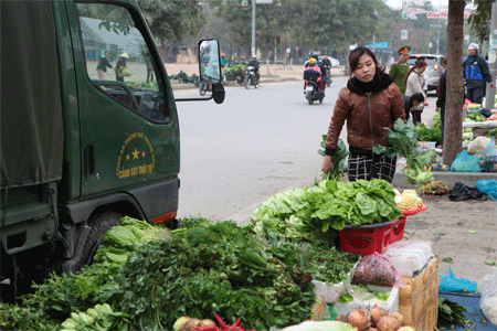 Kinh ho&agrave;ng gi&aacute; rau xanh ng&agrave;y Tết 5