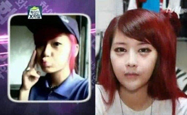 3 c&ocirc; g&aacute;i cằm nhọn hoắt, mắt to đ&ugrave;ng kỳ dị 17