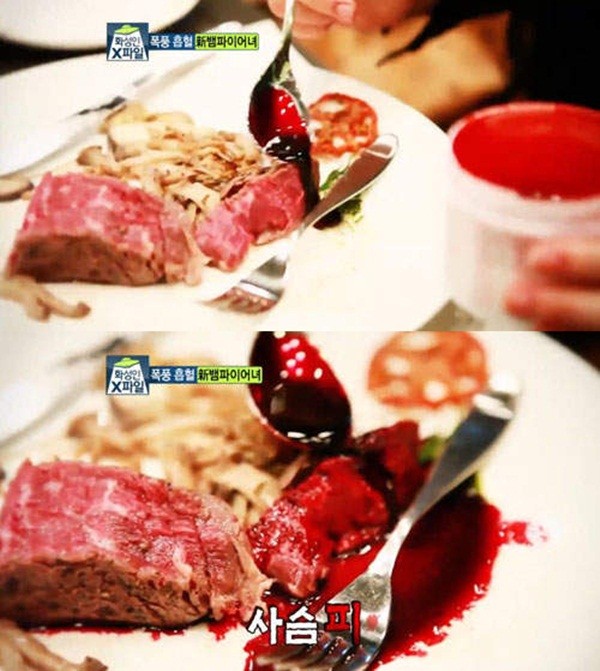 2 người đẹp H&agrave;n uống m&aacute;u tươi như ma c&agrave; rồng 7