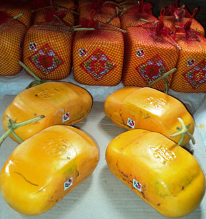 Dưa hấu h&igrave;nh xe hơi: 10 triệu đồng/cặp 1