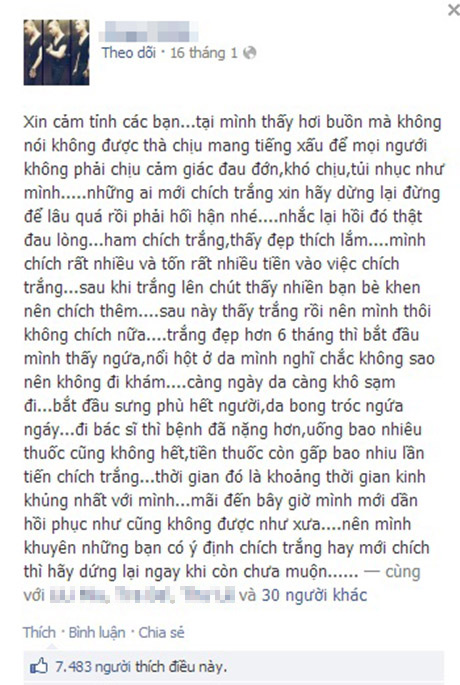 Cư d&acirc;n mạng x&ocirc;n xao "hot boy" h&oacute;a "dị nh&acirc;n" bởi tẩy trắng da 3