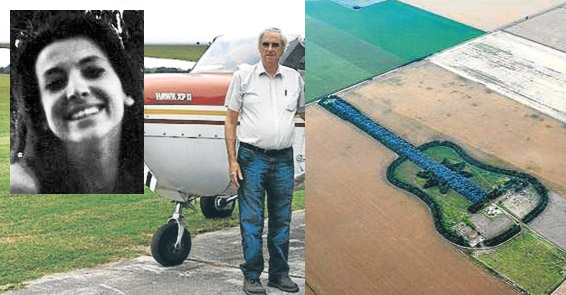 Trồng c&acirc;y th&agrave;nh h&igrave;nh chiếc đ&agrave;n ghi ta để tưởng nhớ vợ 2