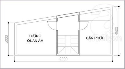 Thiết kế nh&agrave; 34m&sup2; kh&ocirc;ng vu&ocirc;ng vắn 4