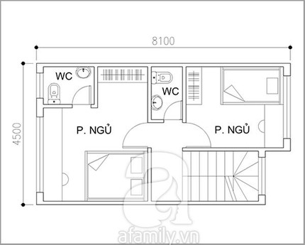 Thiết kế nhà 29 m² hai mặt tiền 2