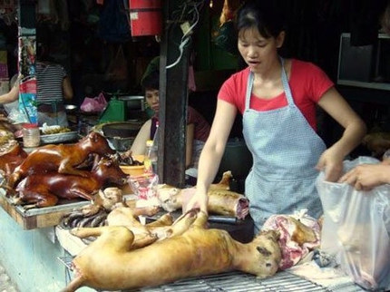 Cả l&agrave;ng đổ x&ocirc; đi ăn thịt ch&oacute; lấy may đầu năm 1