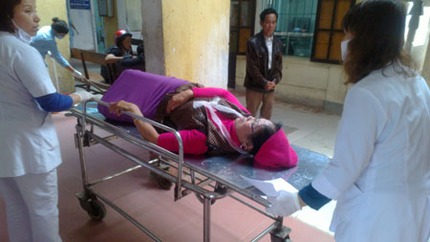 Lật xe chở kh&aacute;ch Việt kiều 11 người bị thương 3