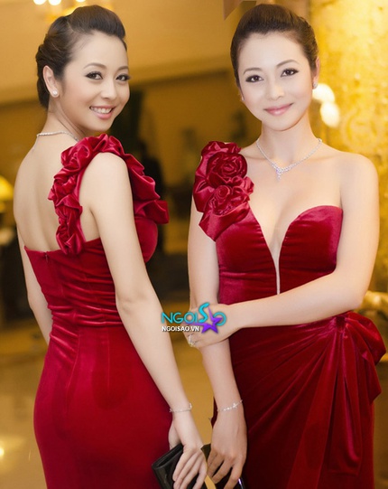 Mỹ nh&acirc;n Việt đẹp m&ecirc; hồn c&ugrave;ng v&aacute;y nhung đỏ 2