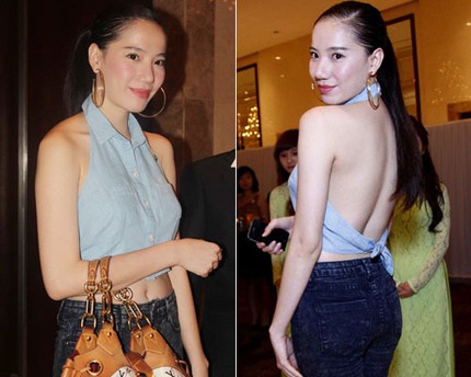 Những pha "khoe h&agrave;ng" qu&aacute; đ&agrave; khi diện sơ mi của mỹ nh&acirc;n Việt  2