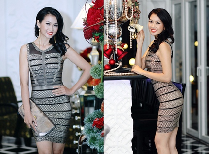 Sao Việt khoe d&aacute;ng với v&aacute;y b&oacute; thanh lịch 6
