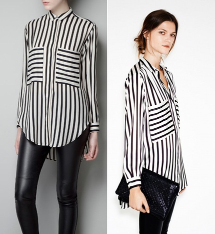 Áo kẻ Zara làm "điêu đứng" chân dài Việt 5