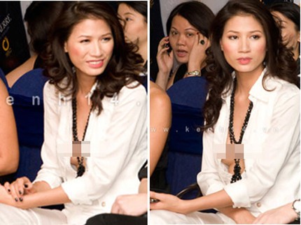 Những pha "khoe h&agrave;ng" qu&aacute; đ&agrave; khi diện sơ mi của mỹ nh&acirc;n Việt  12